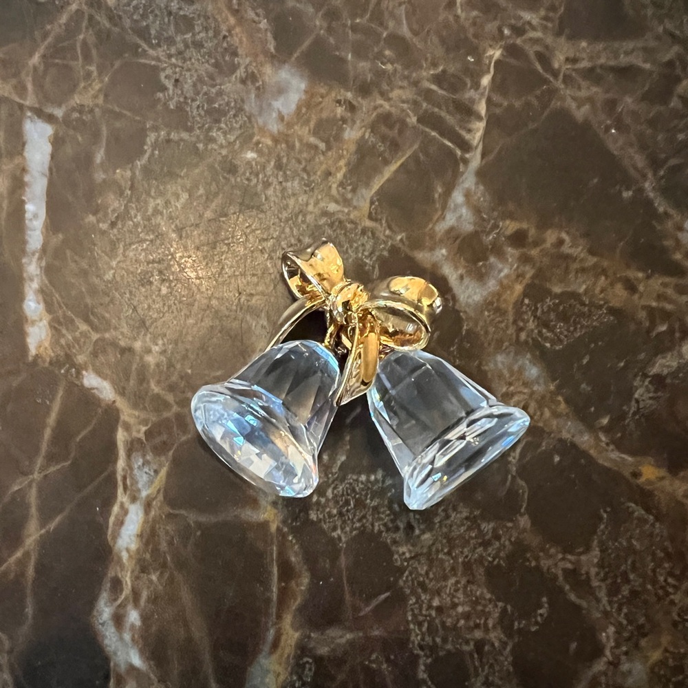Vintage Swarovski miniature crystal Christmas Bells, Crystal Memories Collection